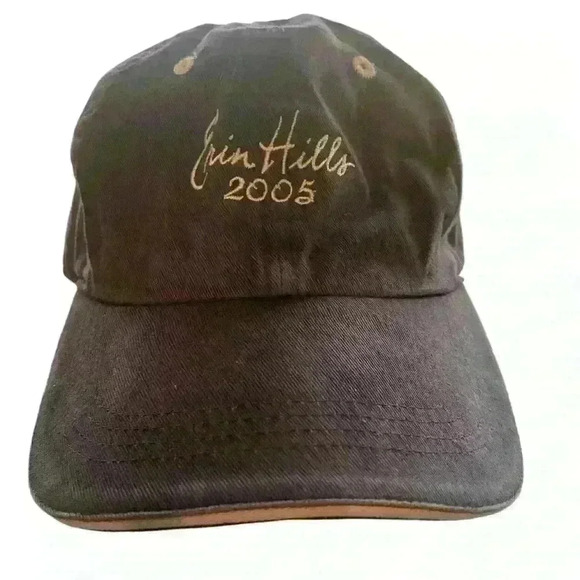Vintage 2005 Erin Hills Classic Cut Mens Blue Ahead Strapback Hat - Picture 1 of 7